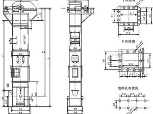 TD斗式提升機外形圖紙